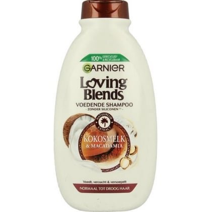 Garnier Shampoo Loving Blends - Kokosmelk & Macadamia 300ml.