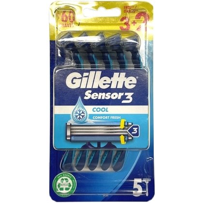 Gillette Sensor 3 Mesjes 3+2 Cool.