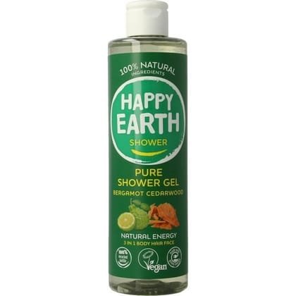 Happy Earth 100% Natural Douchegel - Bergamot Cedarwood 300 ml.