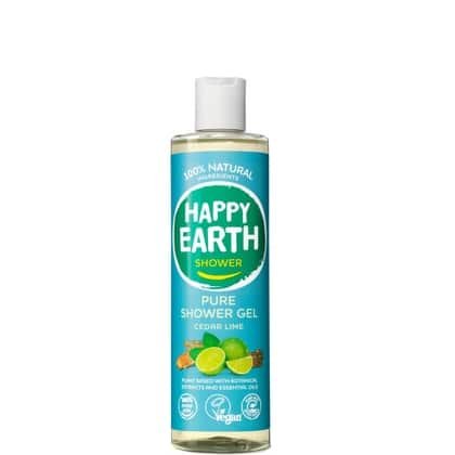 Happy Earth 100% Natural Douchegel - Cedar Lime 300 ml.