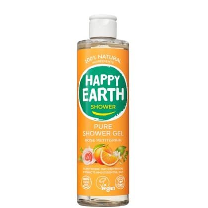 Happy Earth 100% Natural Douchegel Rose Petitgrain - 300 ml.
