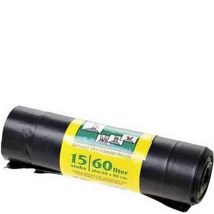 PALLETDEAL: Komo Vuilniszakken - Trekband 60 liter - 15 stuks