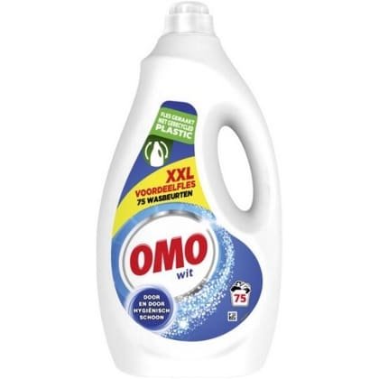 PALLETDEAL: Omo Vloeibaar Wasmiddel - Wit 3750 ml / 75 scoop