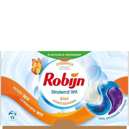 Robijn Wasmiddel Capsules - Stralend Wit 15 caps