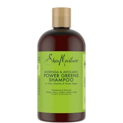 Shea Moisture Shampoo - Moringa & Avocado Power Greens 384 ml.